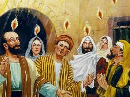 120 murid Isa al-Masih dibaptis dalam Roh Kudus pada Hari Pentakosta
